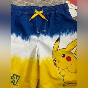 NEW Pokemon pickachu boys swim trunks new with tags UPF 50